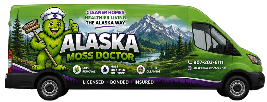 Alaska Moss Doctor roof moss removal service van